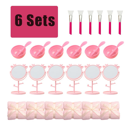 6-15Pcs Spa Party Robes for Girls Supplies Favors Kids Gowns Robe Soft Spa Headband Sleepover Birthday Party