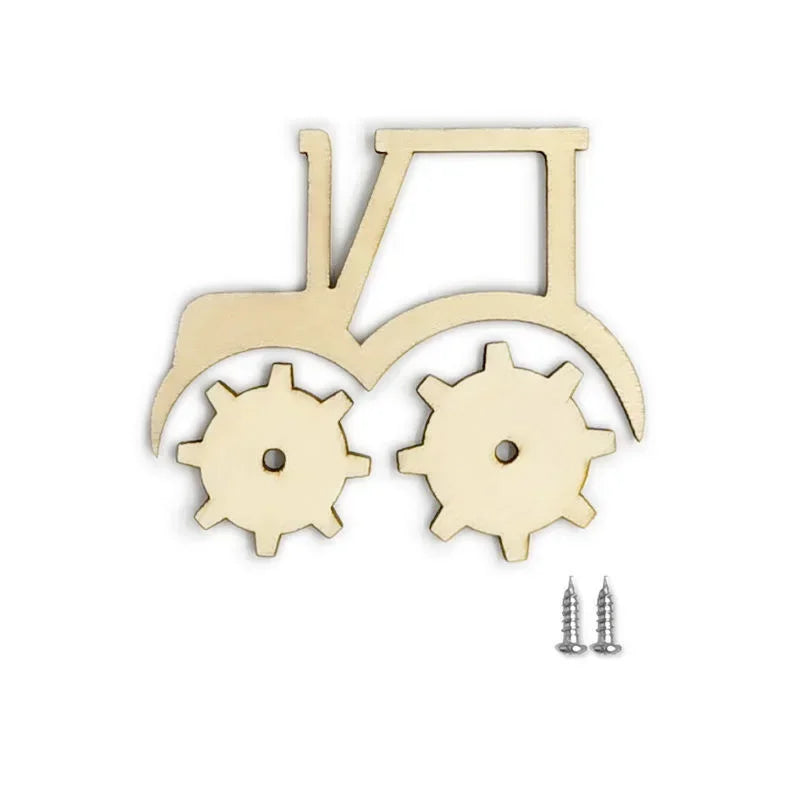 DIY Montessori Busy Board Wooden Toy Accessory animal Hourglas Alarm Clock Mirror Educational Unlock Sensory Toy Educational Toy