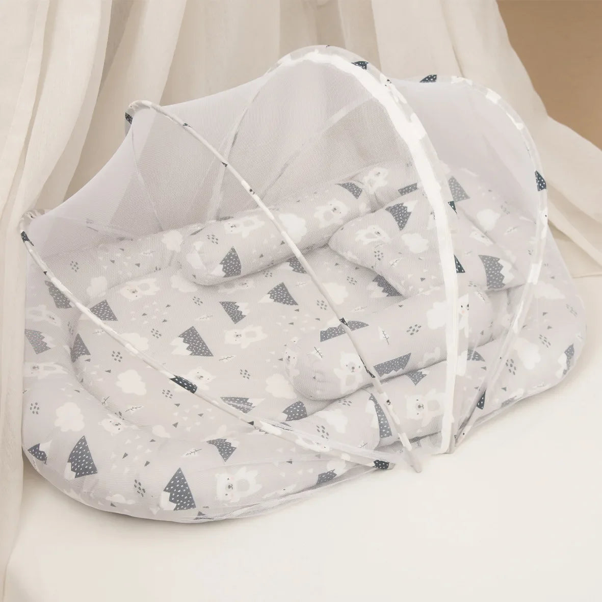 Multi-Function Travel Baby Nest Portable Baby Bed Crib Foldable Babynest Bassinet Infant Sleeping Children's Bed with Mosquito