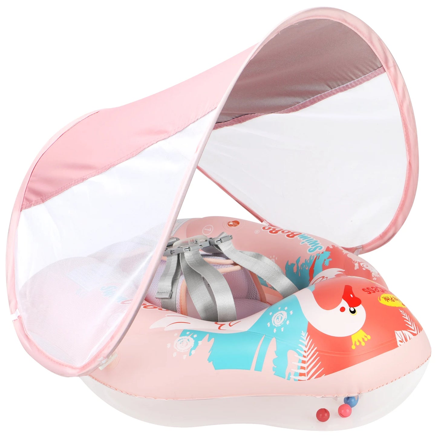 Swimbobo New Upgrades Mesh More Safety Soft Ventilate Seat Pocket Baby Inflatable Swimming Floating Kids Ring Circle Summer Toys
