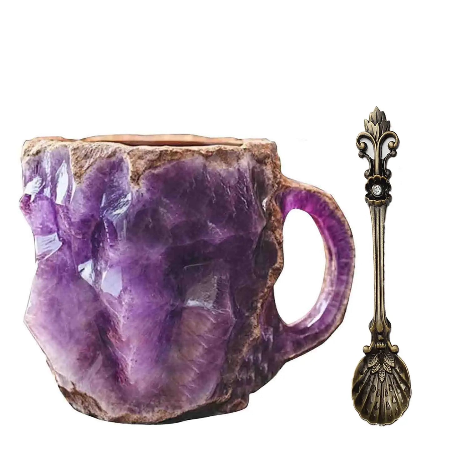 1PC Multi-Colored Mineral Crystal Coffee MugNatural Mineral Crystal Mug Colorful Crystal Christmas Mugs,Christmas Gift New