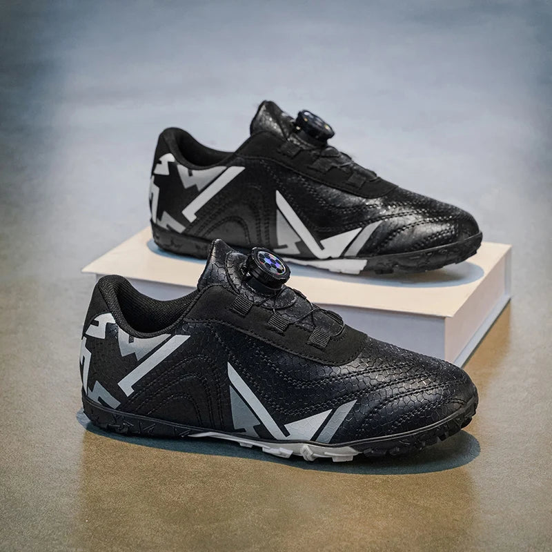 Kids Turf Soccer Cleats, Breathable Non-Slip Professional Outdoor Training Shoes for Boys Girls
