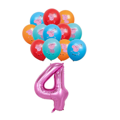 Peppa Pig Birthday Party Decorations Balloons Plate Cup Banner Tableware Set for Baby Shower George Page Party Favors Kids Gifts