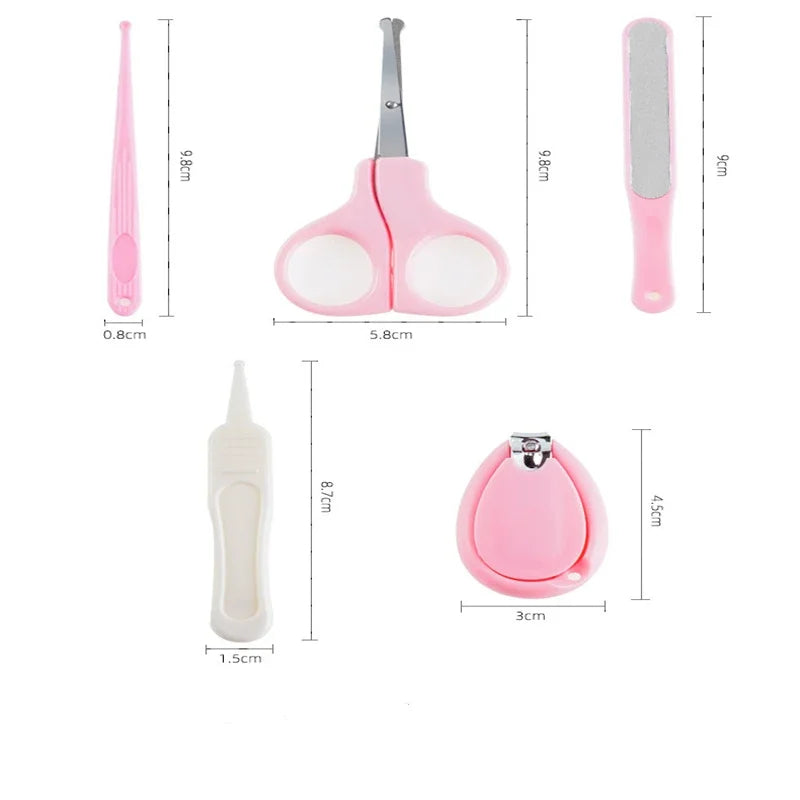 Safe Portable Nail Clipper Trimmer Tweezer with Box Children Manicure Kit Newborn Baby Nail Scissor Baby Nail Care Tool Kid