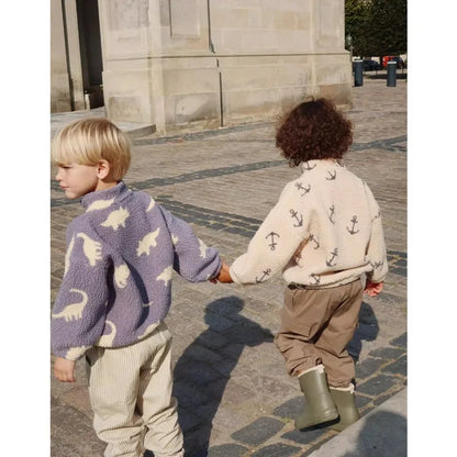 Winter Casual Boys Coat  Sherpa Jacket  Boys Girls Fashion Fleece Warm Outfit for Boys Girls Winter Kids Clothing
