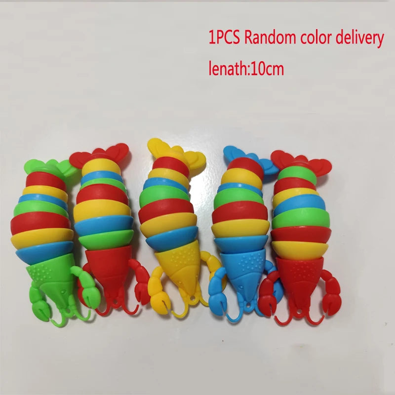 3D Slug Fidget Toy Colorful Slug Snail Flexible All Ages Relief Anti-Anxiety Sensory Toys for Children
