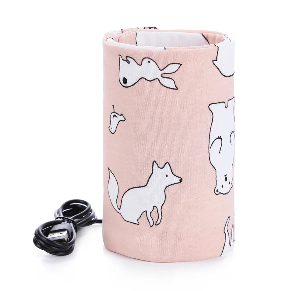 USB Milk Water Warmer Baby Nursing Bottle Heater Newborn Infant Portable Bottle Feeding Warmers Travel Stroller Insulated Bag