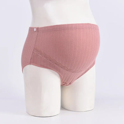 Soft Cotton Maternity Panties High Waist Adjustable Seamless Plus Size