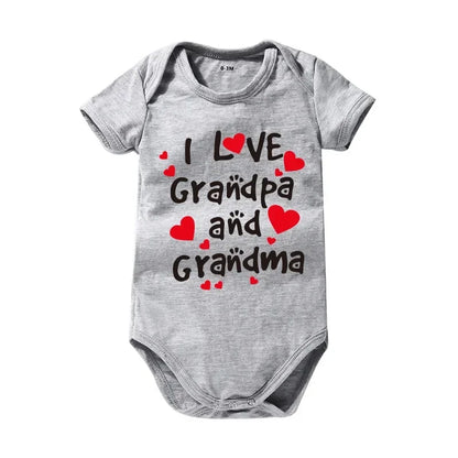 Pure Cotton I Love Mom Newborn Rompers  I Love Dad Baby Romper Twins Matching Bodysuit Summer for 0-24 Months Baby Clothes
