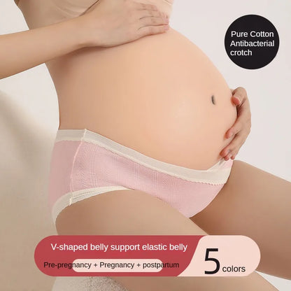 3PCS Soft Briefs V-shaped Abdominal Support Pregnancy Childbirth Female Underwear