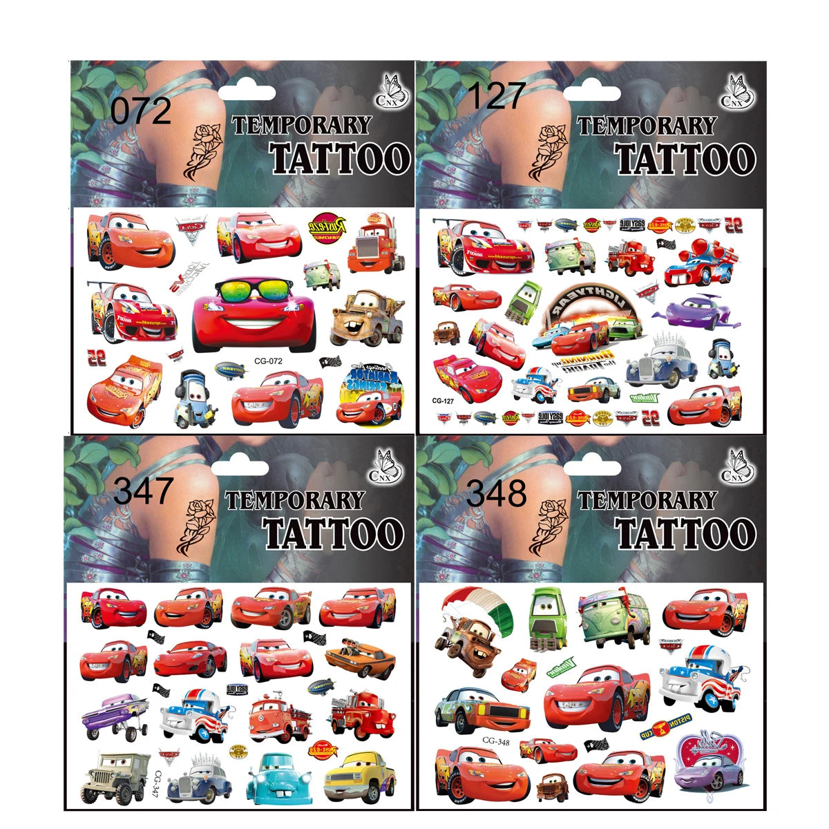 Lightning McQueen Cars Kids Party Favor Glasses Slap Bracelets Stamps Keychains Straws Badges Stickers Birthday Decorations Set