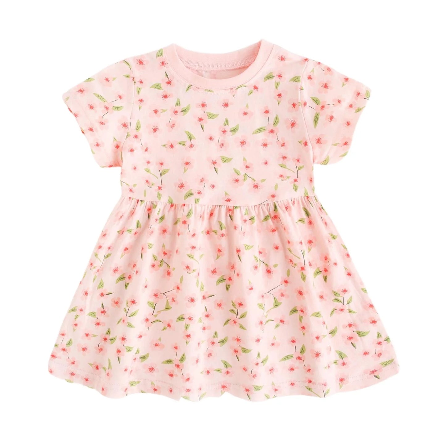 Summer Short Sleeve Baby Girls Dress Little Kids Dresses Soft Clothing