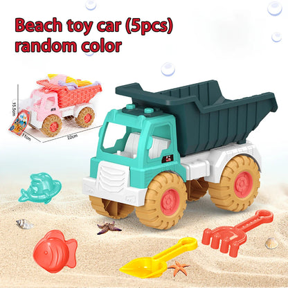 Children's beach toy sets: shovels, beach buckets, funnel tools, summer outdoor water play toys for babies