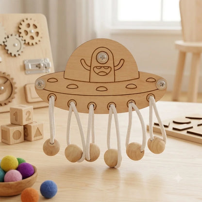 DIY Montessori Busy Board Accessories Set Wooden Sensory Activity Toys Gear Switch LED Light Drum Beads Educational Learning Toy