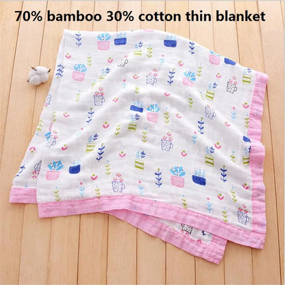 110x110cm 120x150cm 6 Layer Muslin Boy Girl Kids Children Sleep Blanket Swaddle Bath Towel 100% Cotton Newborn Wrap Baby Blanket