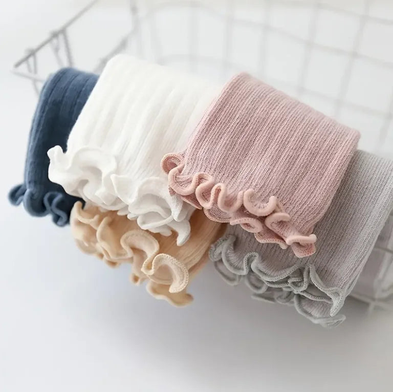 Baby & Toddler Knee-High Socks -Ribbed Texture Soft Stretchy All-Season Warmth, Elastic Cuff for Secure Fit Baby Leg Warmers