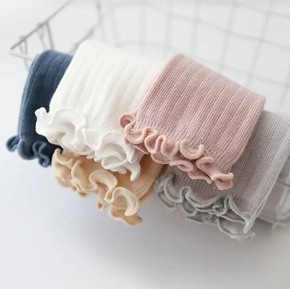 Baby & Toddler Knee-High Socks -Ribbed Texture Soft Stretchy All-Season Warmth, Elastic Cuff for Secure Fit Baby Leg Warmers