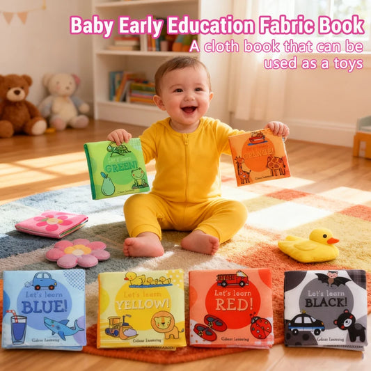 Baby Cloth Books Toys Soft Montessori Sensory Early Education Learning Games for Kids 0-12 Months Educational Infant Development