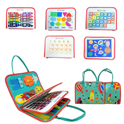 Busy Board Montessori Toys Baby Sensory Board Educational Toys Quiet Books Learning Fine Motor Skill Toys Autism Sensory Toys