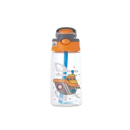 480Ml Children's Straw Cup Water Bottle Creative Cartoon Cup Anti Spill