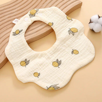 6 Layer Cotton Gauze Baby Bib Babies Accessories Newborn Baby Apron Feeding Bib Muslin Burp Cloths Kids Saliva Towel New Born