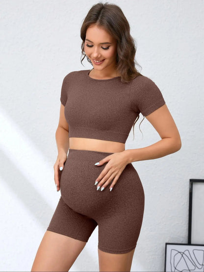Summer Maternity Safe Pants Wearable Seamless Yoga Pants Anti-exposure Three-quarter Base Shark Pants For Women