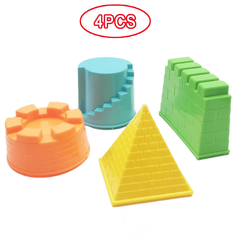Kids Sandbox Beach Toys Shovel Castle Building Sand Brick Walls Mold Summer Fun Outdoor