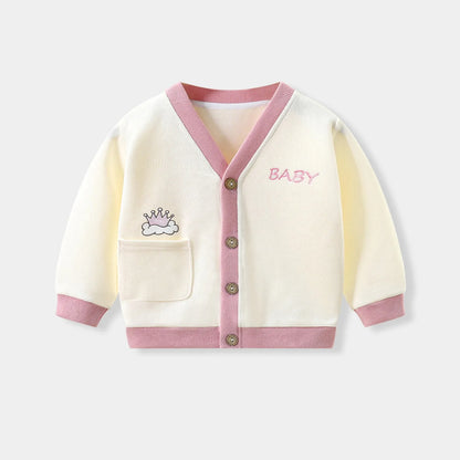 Autumn Winter Baby Knitted Cardigan Sweater Cartoon Animal Long Sleeved Tops Kids Clothes Children Jacket Toddler Warm Coat 0-1y