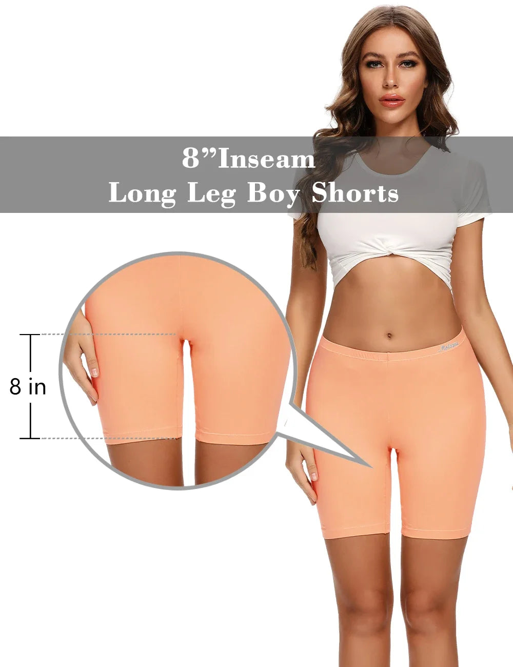 4PCS Women's Cotton Panties Biker Shorts Boxer Briefs Ladies Anti Chafing