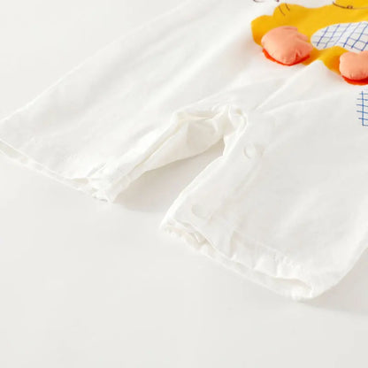 3M-2T Summer Baby Short Sleeve Romper Cute Animal Applique Bodysuit for Toddler Girls Cotton Soft Boys One Piece Clothes