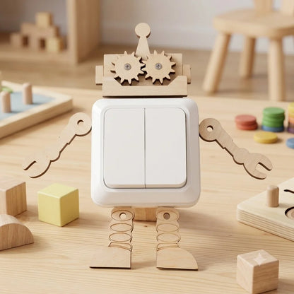 DIY Montessori Busy Board Accessories Set Wooden Sensory Activity Toys Gear Switch LED Light Drum Beads Educational Learning Toy