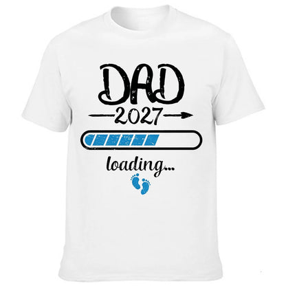 2027 New Cute Dad +Mom+ Baby Printed Couple Maternity T-Shirt Pregnancy Announcement Shirt Couple Pregnant Tshirt Clothes