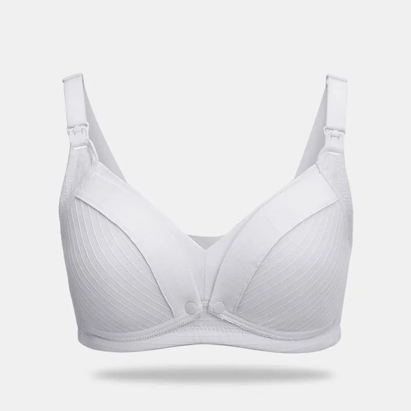 Front Button Maternity Nursing Bra Adjustable Cotton Wire Free
