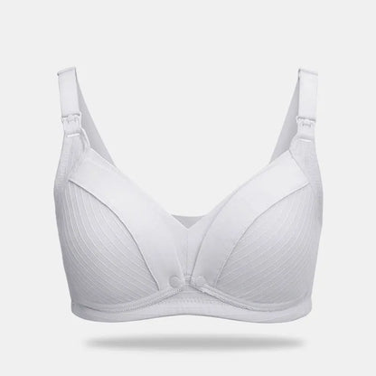 Front Button Maternity Nursing Bra Adjustable Cotton Wire Free