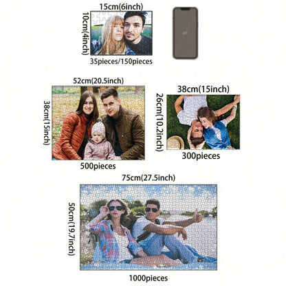 35/300/500/1025pcs Personalized Custom Photo Puzzle Friend Upload Photo For Customized Puzzle Unique Gift For Family Friends Spe