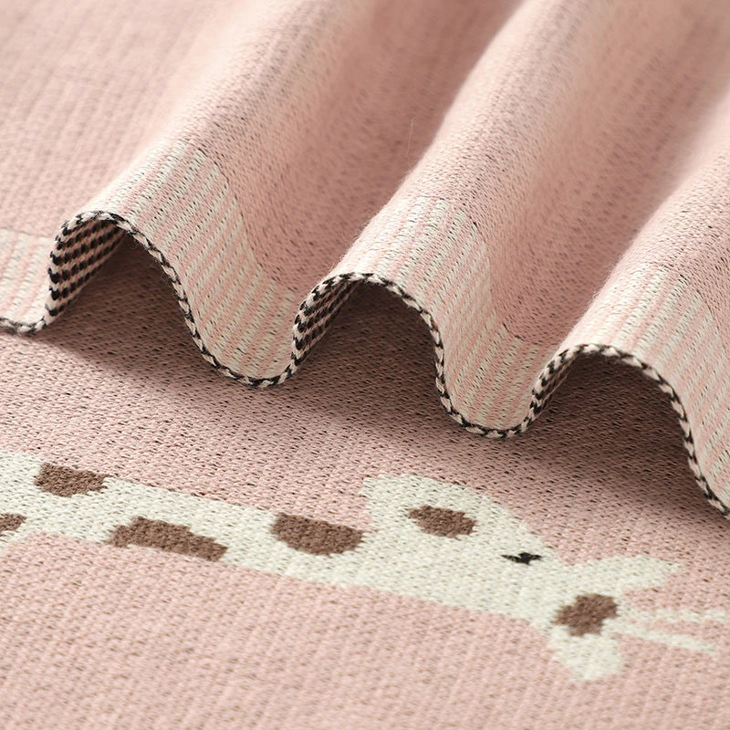 Cotton Knitted Baby Blanket Newborn Boys Girls Super Soft Stroller Basket Swaddle Wrap Plaid 100*80cm Infant Receiving Bed Quilt