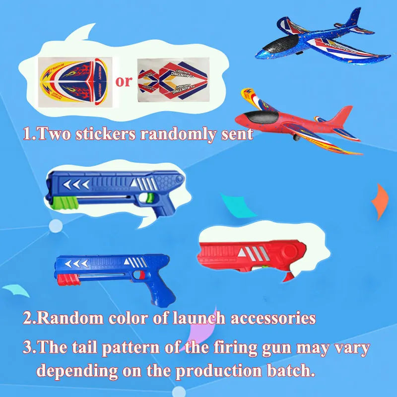 Clearance_Kids 24/34cm Foam Plane Launcher Outdoor Toy for Boys Sport Catapult Game Children Girl Birthday Xmas Gifts_Continuous