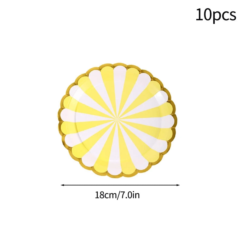 Birthday Decorations Party Paper Plates Cups Baby Shower Party Accessories Party Favors Gifts Plates for Party Supplies