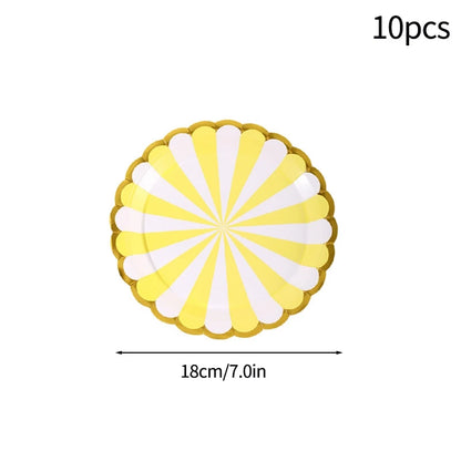 Birthday Decorations Party Paper Plates Cups Baby Shower Party Accessories Party Favors Gifts Plates for Party Supplies