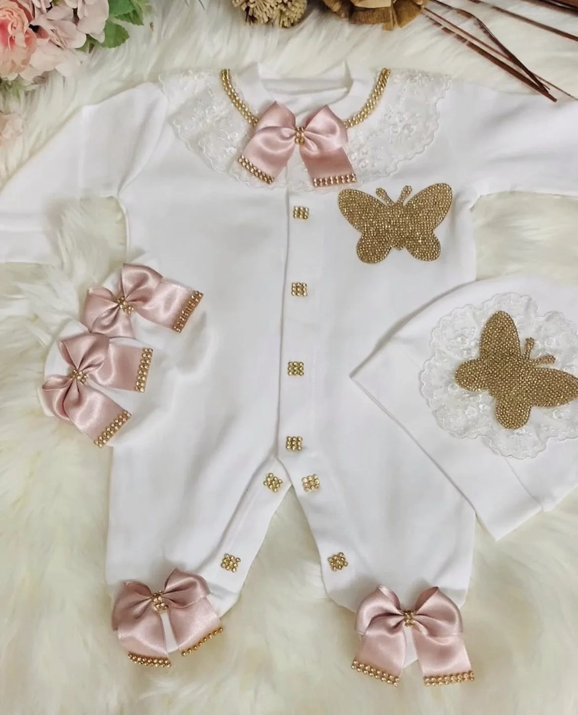 Baby Prince Welcome Home 3pcs Crown Layette Hospital Exit Newborn Outfits Swaddle Set Hello World I'm new Cotton