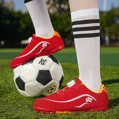 Kids Turf Soccer Cleats, Breathable Non-Slip Professional Outdoor for Boys Girls