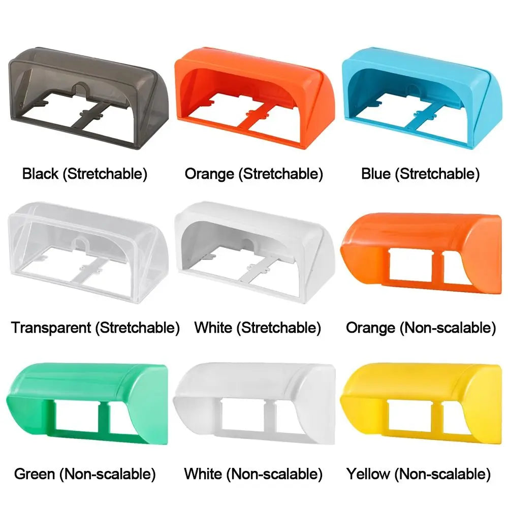 86 Type Bathroom Dual Socket Waterproof Protective Box Outdoor Electric Plug Rainproof Cover Self-Adhesive Socket Accessories
