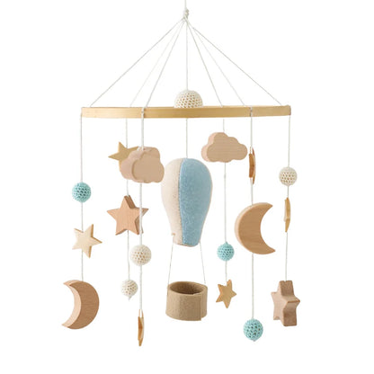 Baby Wooden Crib Mobile Bed Bell Hanging Rattle Toy Newborn Music Box Bed Bell Hanging Toys Holder Bracket Infant Crib Baby Gift