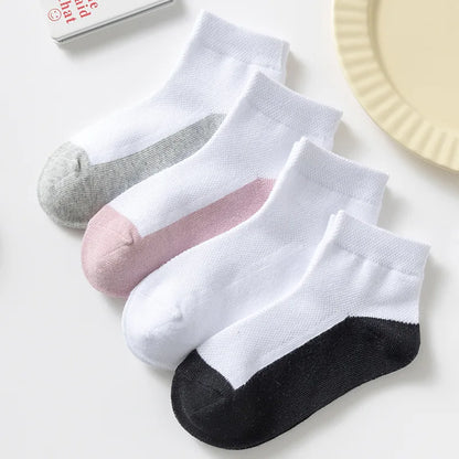 6 Pairs Cotton Kids Boys Girls Socks Childrens Babys Toddlers Sport Socks School Students Spring Autumn Soft Fashion Short Socks