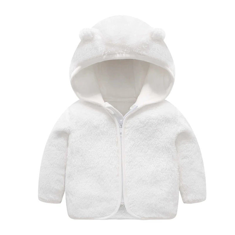 Children Flannel Jacket Autumn and Winter Baby Girl Clothes Hooded Cute Toddler Outerwear Clothing Warm Boys Coat 1-5 Years