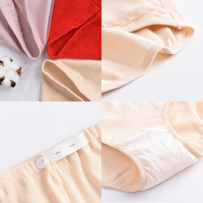 Soft Cotton Maternity Panties High Waist Adjustable Seamless Plus Size