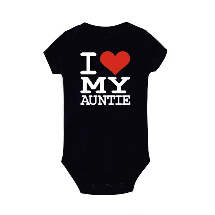 Pure Cotton I Love Mom Newborn Rompers  I Love Dad Baby Romper Twins Matching Bodysuit Summer for 0-24 Months Baby Clothes