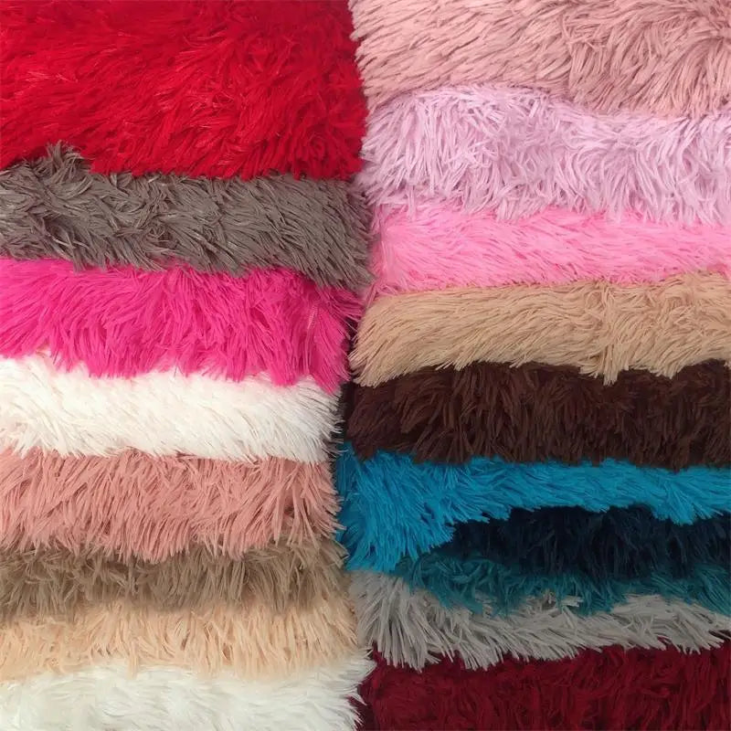 Newborn Photography Plush Blanket Baby Photo Background Rug for Studio Long Pile Fur Mat 0-12M
