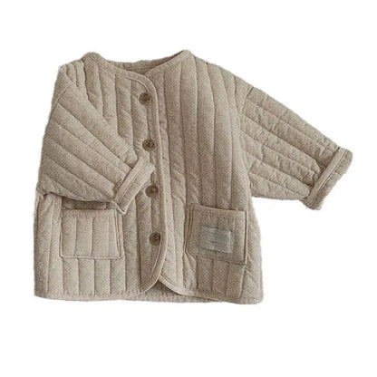 Winter New Baby Long Sleeve Warm Coat Plus Velvet Thick Cardigan Coat Toddler