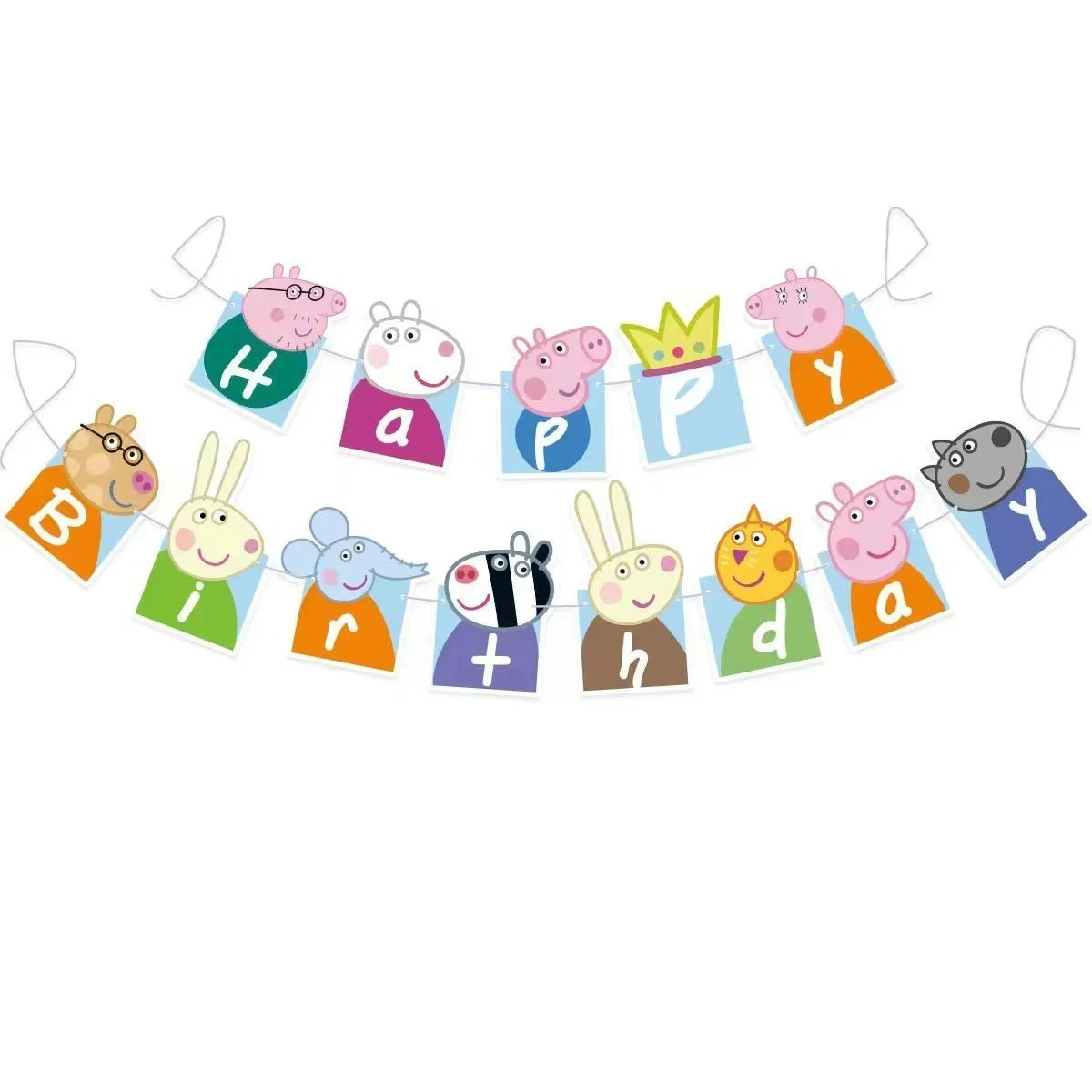 Peppa Pig Birthday Party Decorations Balloons Plate Cup Banner Tableware Set for Baby Shower George Page Party Favors Kids Gifts